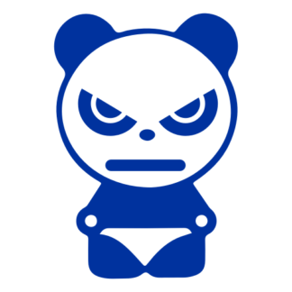 Angry Panda Decal (Blue)